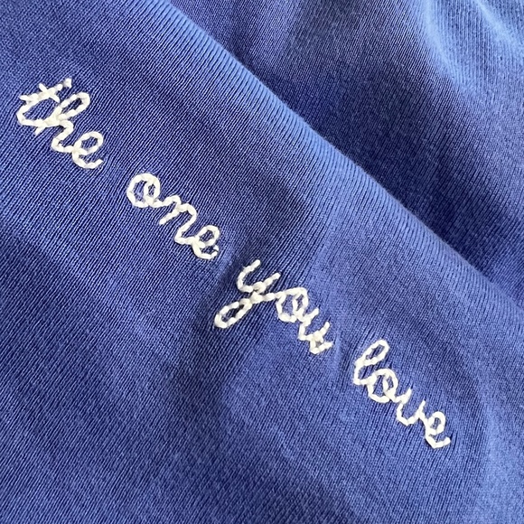 EUC [PBK] Blue VNTG Embroidered White Pottery Barn Onesie | Toddler Romper 12-18 - Picture 5 of 8